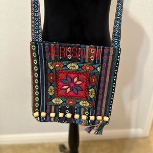 Jerusalem Israel Tapestry‎ Cross-Body Bag w/Zipper. New.